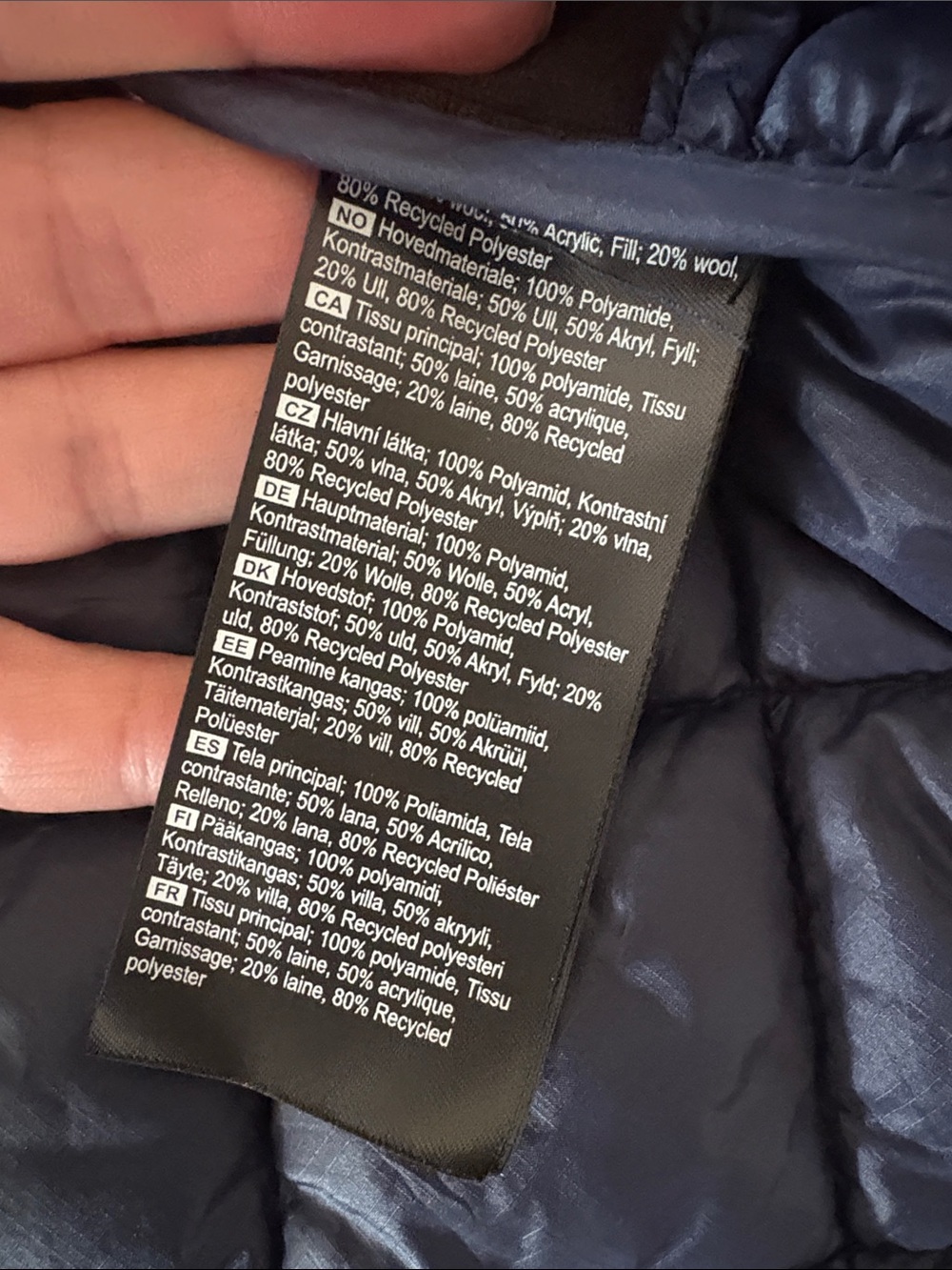 Kari Traa Martine Hybrid hooded down jacket navy gray L - Picture 10 of 11